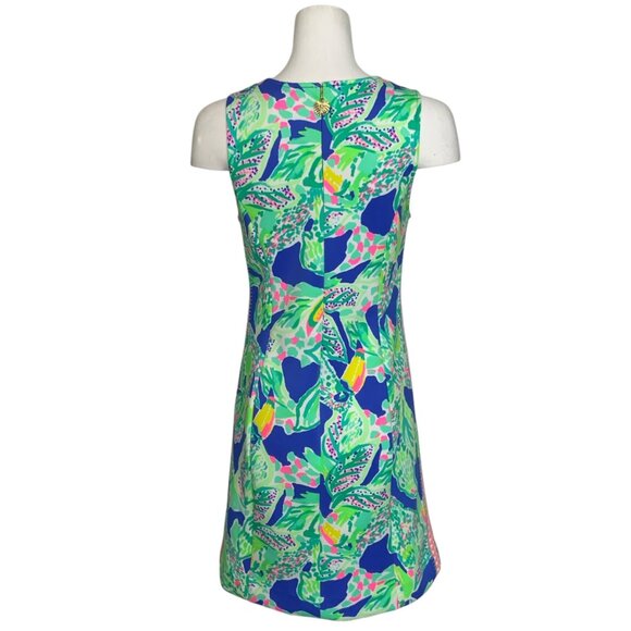Lilly Pulitzer Mila Shift Dress S Beckon Blue Wake Up Call - Picture 2 of 12